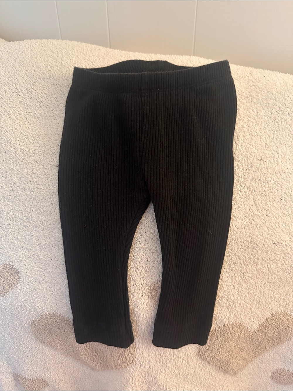 Babygirl Black Ribbed Leggings